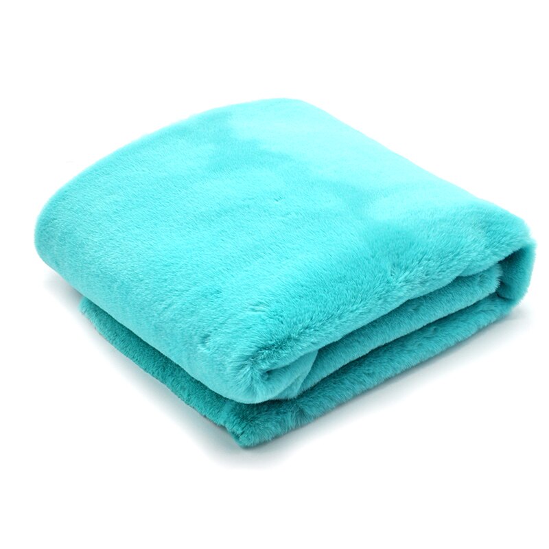 Imitatie Rex Konijnenbont Fluwelen Stof Kat En Hond Nest Pop Sjaal Teller Achtergrond Stof Diy Handgemaakte Zachte Stof 0.5X1.6M: light Blue