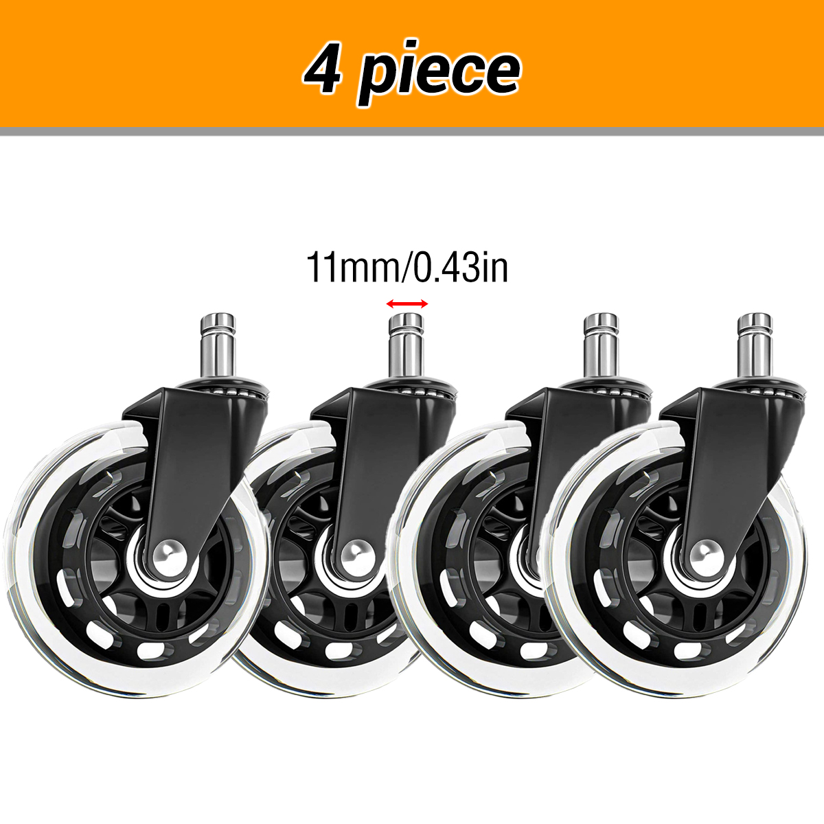 1-5Stck Universal- stumm Zauberer 50KG Rad 10mm 11mm Ersatz Bürostuhl Schwenkrollen 360 Grad Räder Möbel Hardware-: Lila