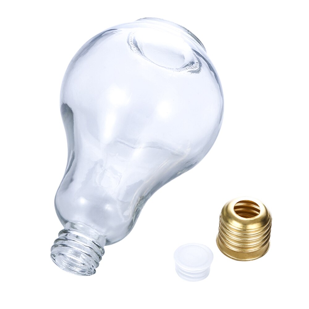 Bottle Tea Glass Light Bulb Water Drink Containers Transparent Clear Glass Cup Bottle for Bar Deco Cup: Multi