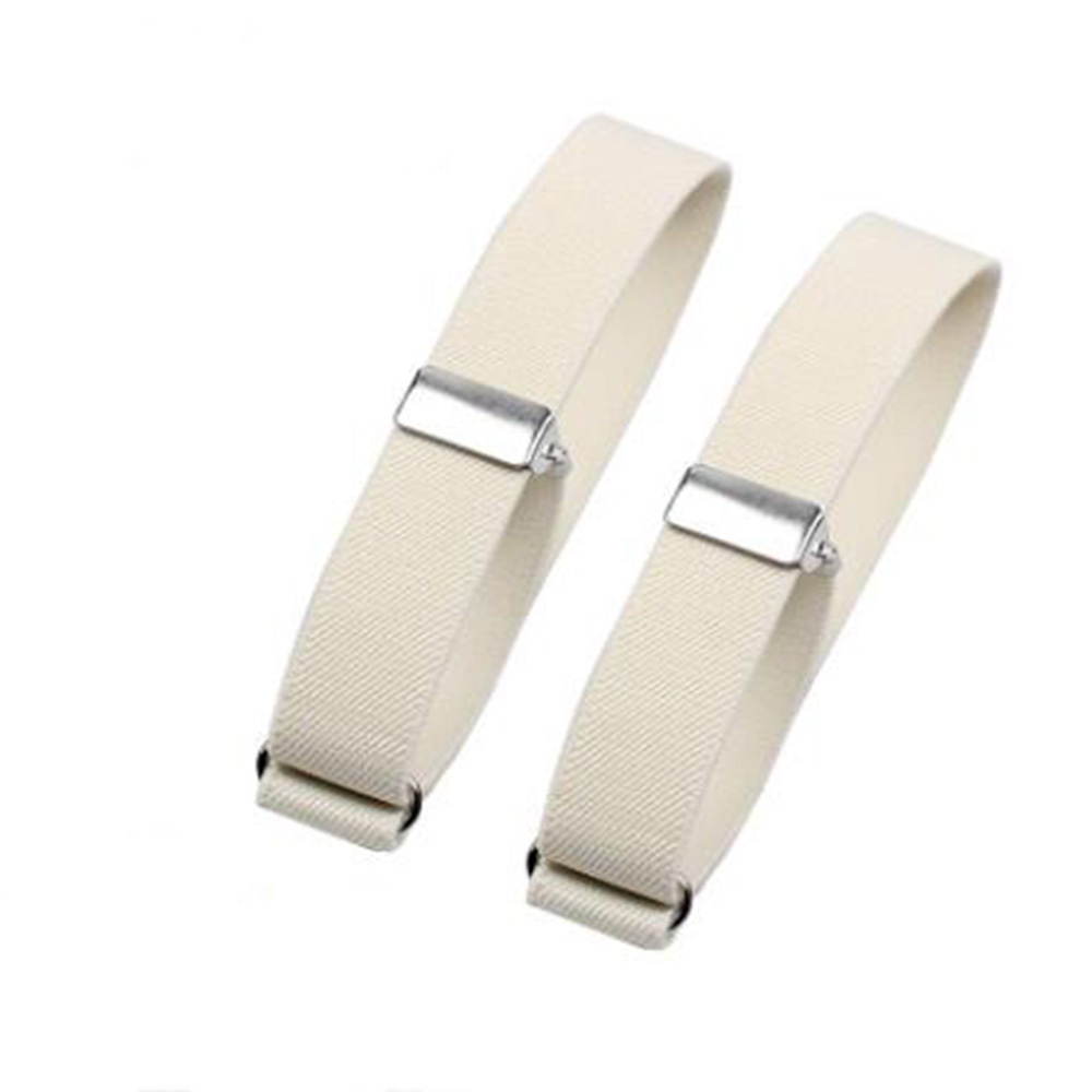 1Pair Elastic Armband Shirt Sleeve Holder Women Men Adjustable Arm Bands for Party Wedding Clothing Accessories Business: White