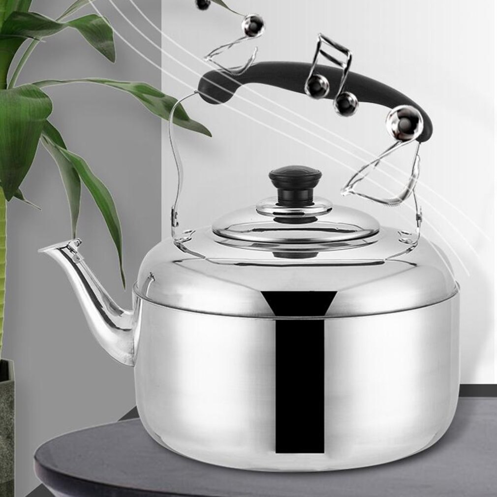 Stainless Steel Kettle Kettle Thick Sound Large Capacity Kettle Induction Cooker Gas Stove Gas Kettle 4L5L6L Camping Kitchen: 6L