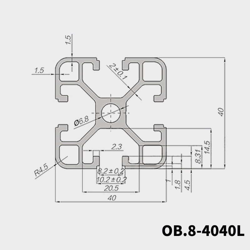 Industrial Aluminum Profile 4040 National Standard Aluminum Profile Assembly Line Frame Aluminum 4040L Aluminum Profile
