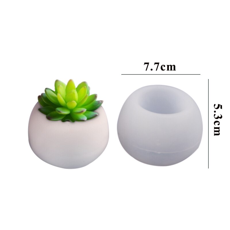 Silicone Molds For Concrete Flower Pot Cement Molds Succulent Plants Pot Mold Concrete Planters Moulds Diy Aromatherapy Plaster: B10