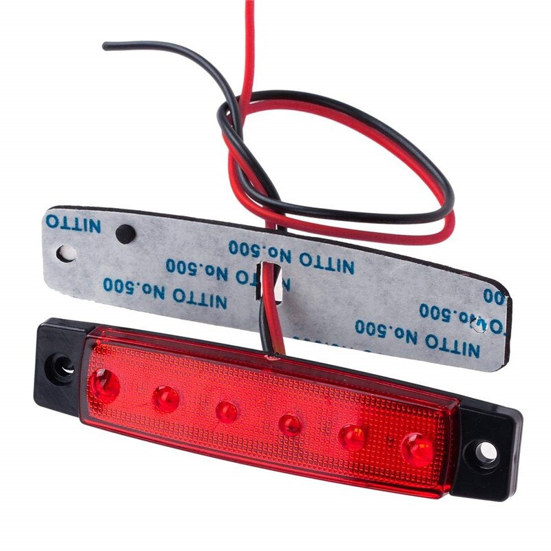 DC 12V 6 LED Side Marker Light Tail Lights, Side Lights For Trailer