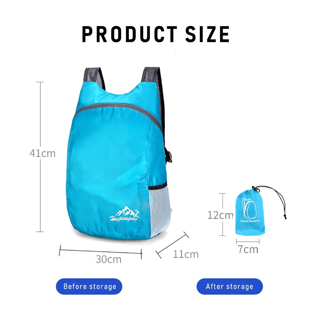 Anti-Theft Travel Backpack Splashproof Skin Bag Big Folding Bag Lightweight Duffel Bag