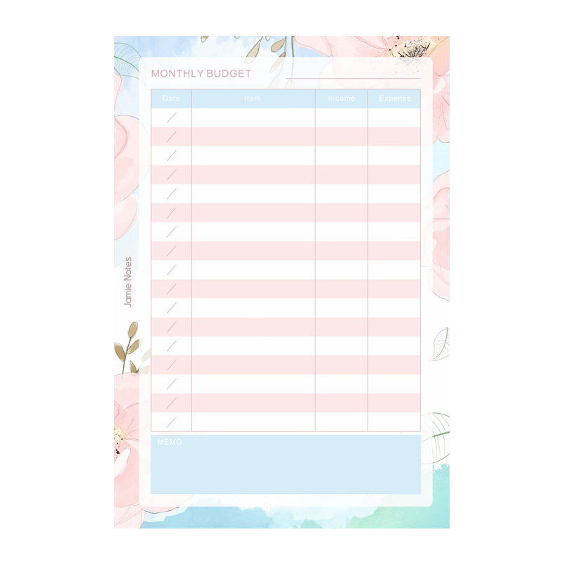 MyPretties Bloemen Budget Refill Papers A5 A6 Filler Papers voor 6 Gat Organizer Binder Notebook Papers 40 Vellen voor Planner: A5-142X208mm