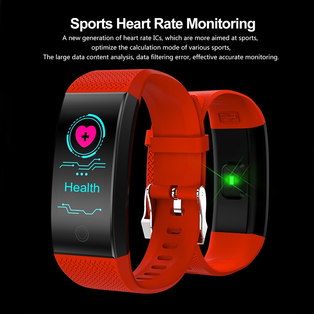 Qw18 smart armbånd  ip68 vandtætte smartband puls søvnmåler sport passometer fitness tracker bluetooth smartwatch