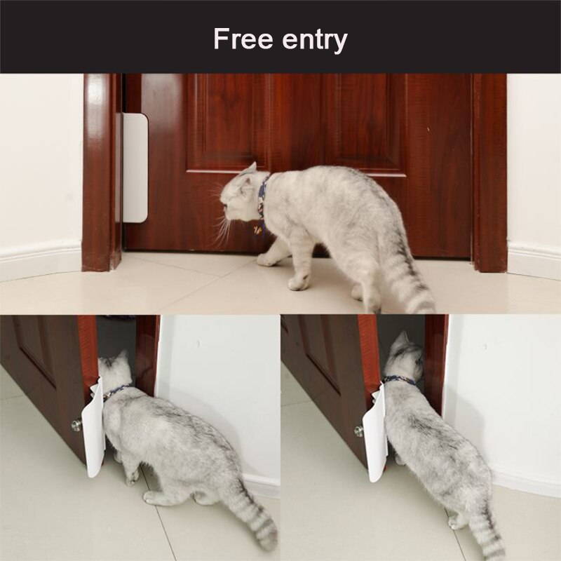 Puertas de plástico para gatos domésticos, abridor de puerta para perros, para entrada de seguridad, fácil con agujero, Kit de puerta para mascotas, producto para mascotas