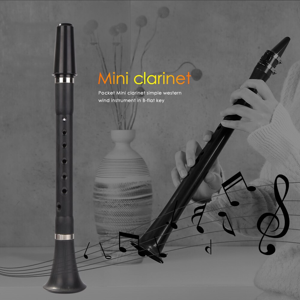 Mini Bb B Flat Clarinet Pocket Clarionet Woodwind Instrument for Beginners Practice Musical Instruments Accessories
