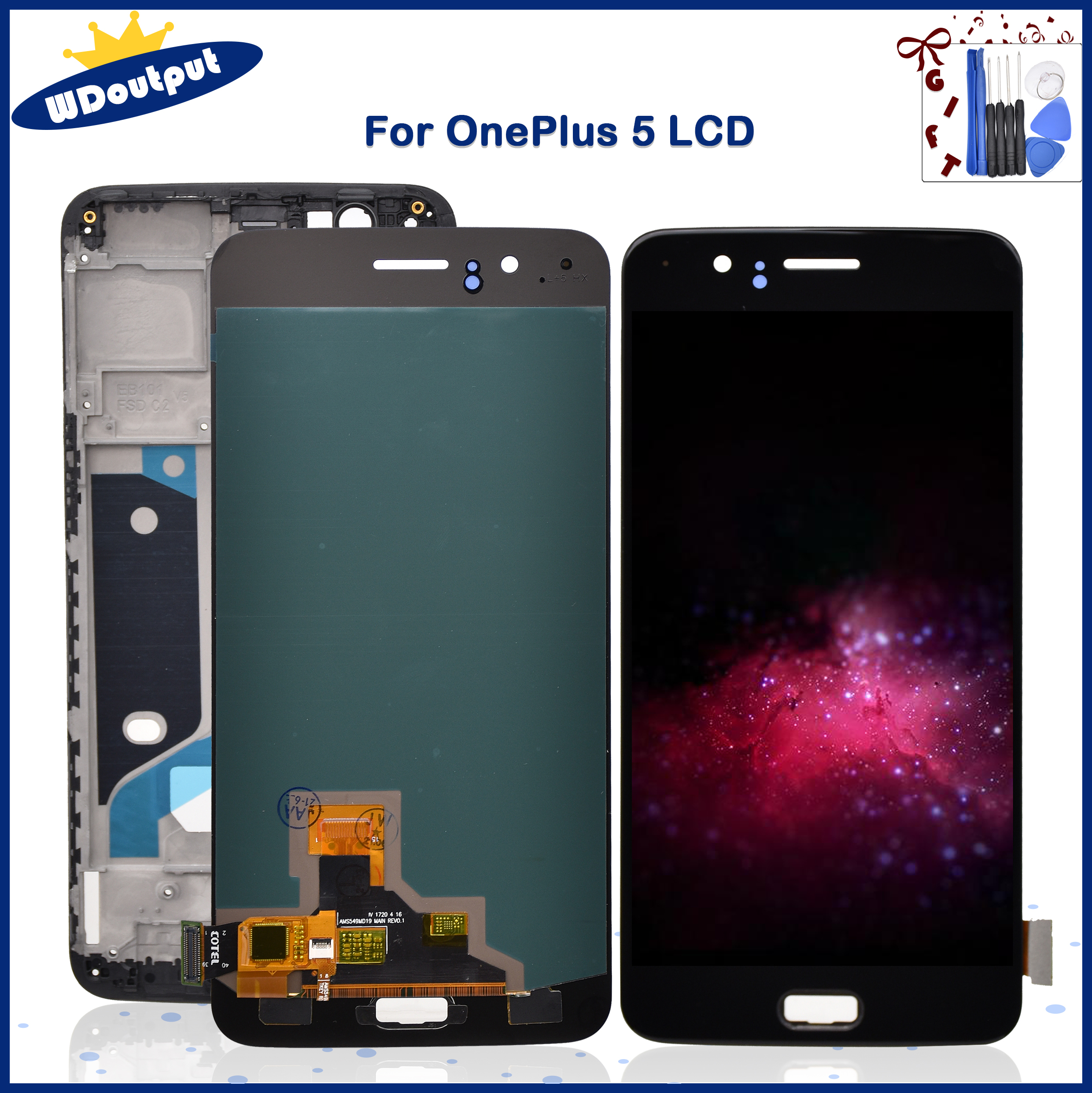 5.5 &quot;Super AMOLED Für Oneplus 5 LCD Bildschirm Anzeige + berühren Digitizer Mit Rahmen Für Oneplus 5 A5000 LCD Anzeige Bildschirm