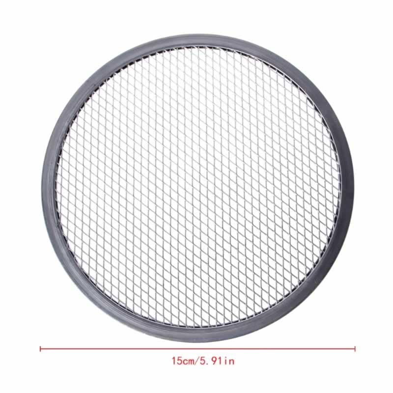 Aluminiumnet grillpizza skærm rundt bageplade netto køkkenredskaber ovne kit  y5le: 6 tommer