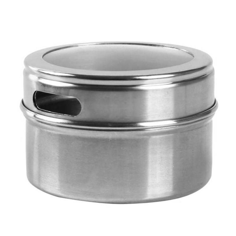 Magnetic Dustproof Visible Salt Pepper Shakers Container Bottle Box Spice Set Seasoning BBQ Gadget Indian Spice Jar Kitchen X5X4