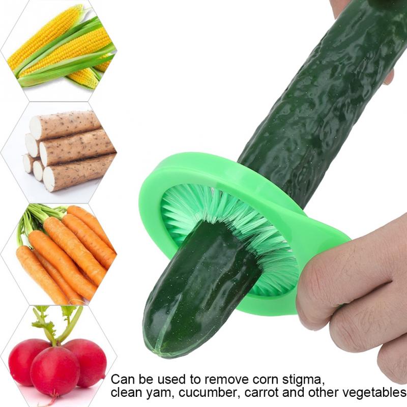 Kitchen Gadgets Vegetable Brush Portable Corn Stigma Remover Carrot Cucumber Yam Cleaner Vegatables Brush