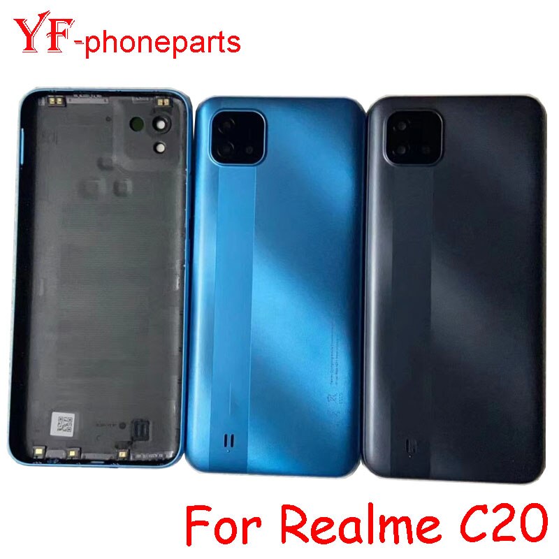 Für Realme C20 Zurück Batterie Abdeckung Hinten Tafel Tür Gehäbenutzen fallen Ersatzteile + Energie Volumen Geschmack