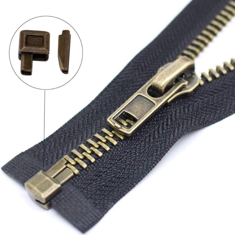 12 Sets Metal Zipper Latch Slider Retainer #3#5#8#10 Insertion Pin Zipper Bottom Zipper Stopper for Metal Zipper Repair Zip
