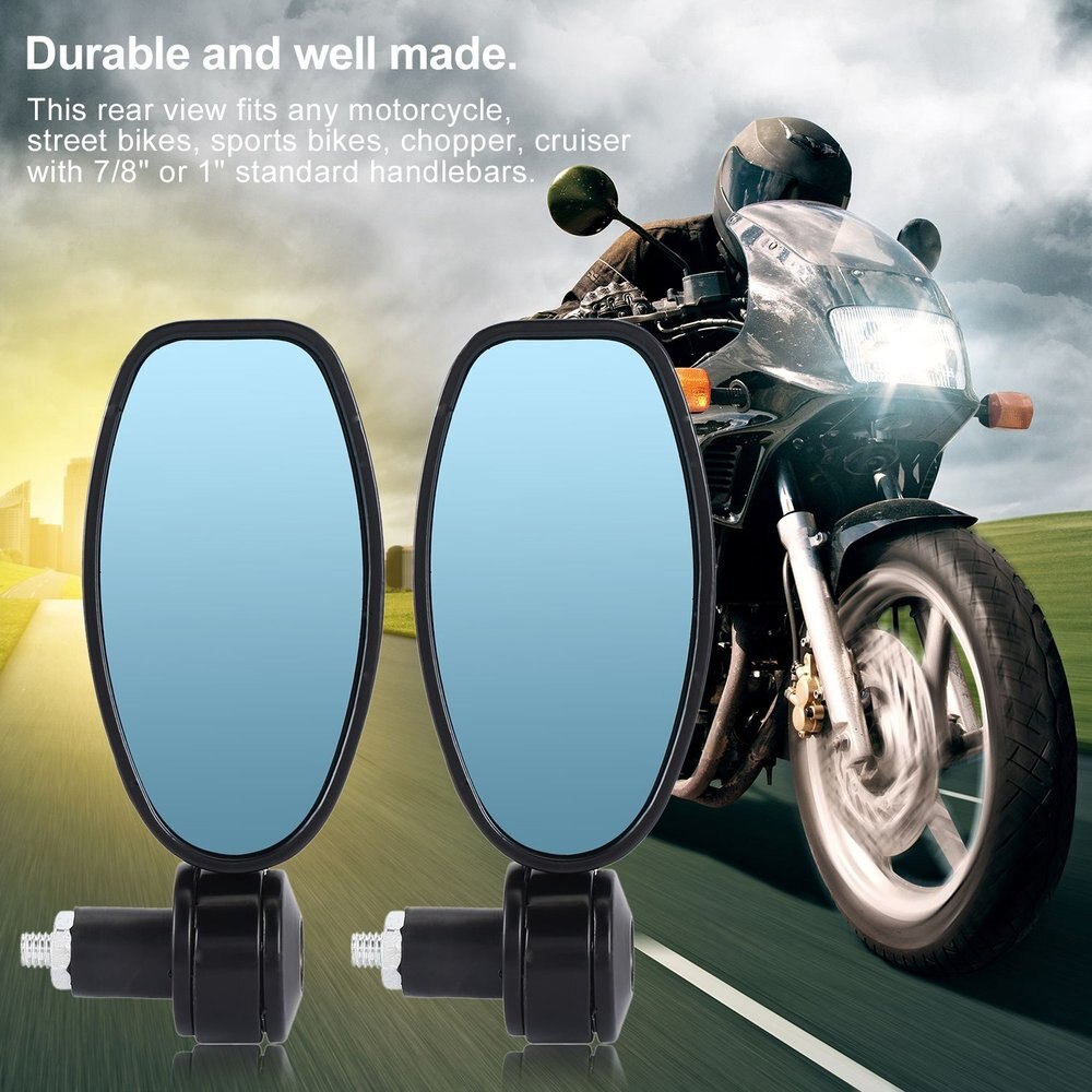 1Pair Motorcycle 7/8" Handle Bar End Rearview Side Mirrors Fit for Ducati for for for KTM