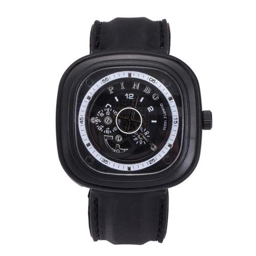 Sport Men's Watch Large Square Dial Silicone Strap Analog Quartz Wrist Watch Decor montre homme часы мужские наручные