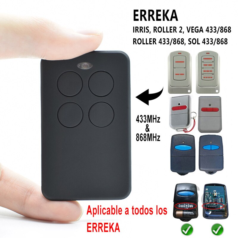 Erreka garage fjärrkontroll arbete för alla erreka gate dörröppnare 433 mhz 868 mhz sändare garage kommando: Alla erreka