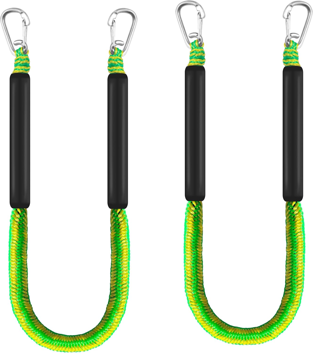 Líneas de muelle elásticas de 4 pies para barco, cuerdas de amarre de muelle (azul, 4 pies con un gancho): Beige