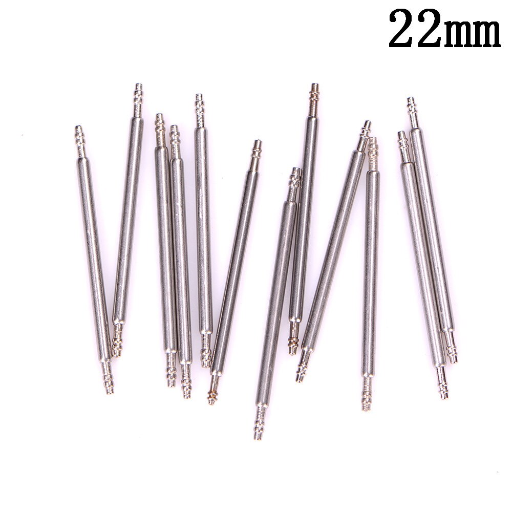 10 Pcs 8-22MM Stainless Steel Watch Band Strap Link Pins Watch Repair Set: 22mm