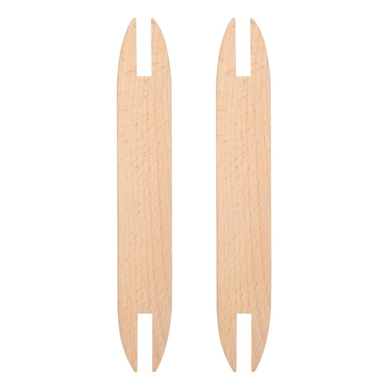 2 Pieces/Set Hand Weaving Shuttle Sticks 2 Different Sizes Beech Wood Knitting Tools Weaving Handmade Tapestry Shuttles 87HA: 2L