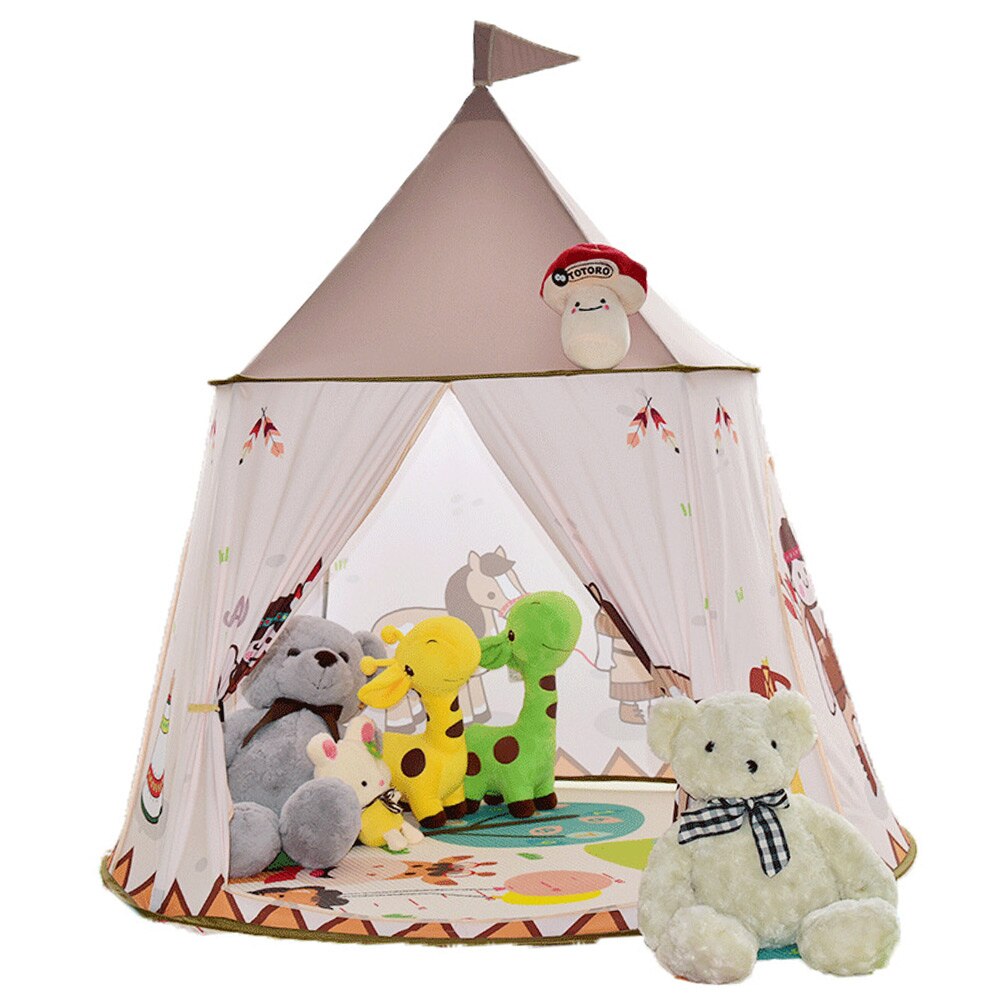 Prinses Kasteel Cartoon Tenten Draagbare Kinderkamer Outdoor Tuin Spelen Teepee Tipi Tent Lodge Kinderen Ballen Zwembad Playhouse: WJ3451B