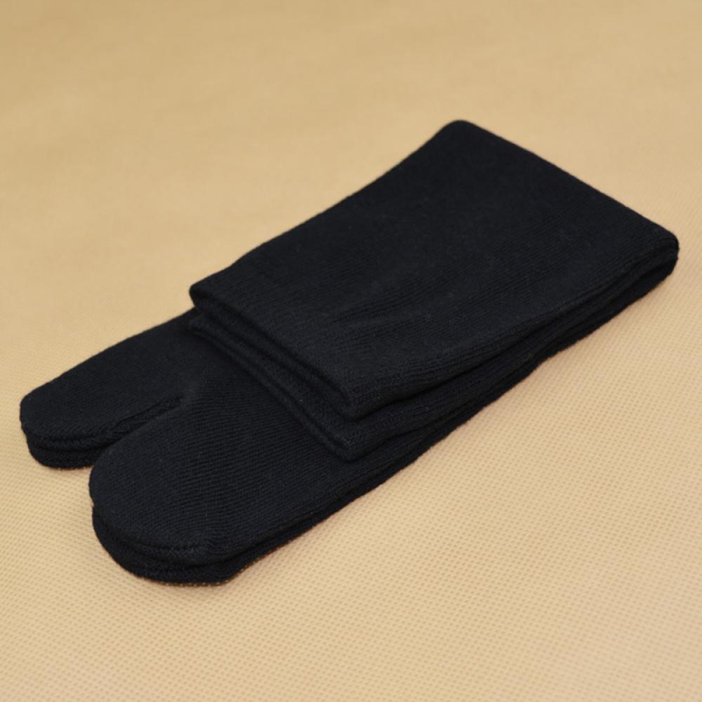 3Pairs/Lot Japanese Style Tabi Toe Socks Cotton Men Women Bamboo Fiber Deodorant Breathable Separate Kimono Flip FlopTwo Fingers: black
