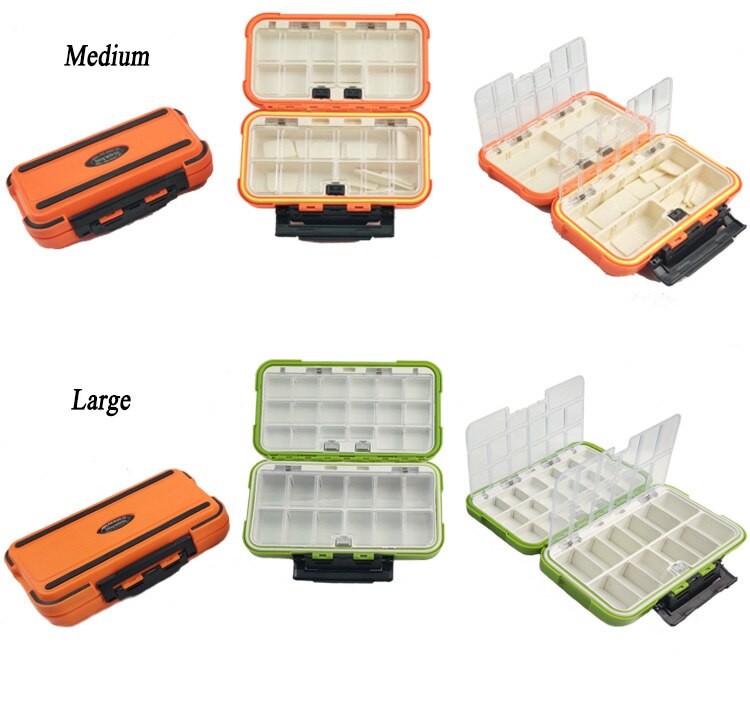 Fishing Tackle Tools Box Waterproof Double Layer DIY Compartments Large Storage Case Waterproof Fly Carp Fishing Accessories