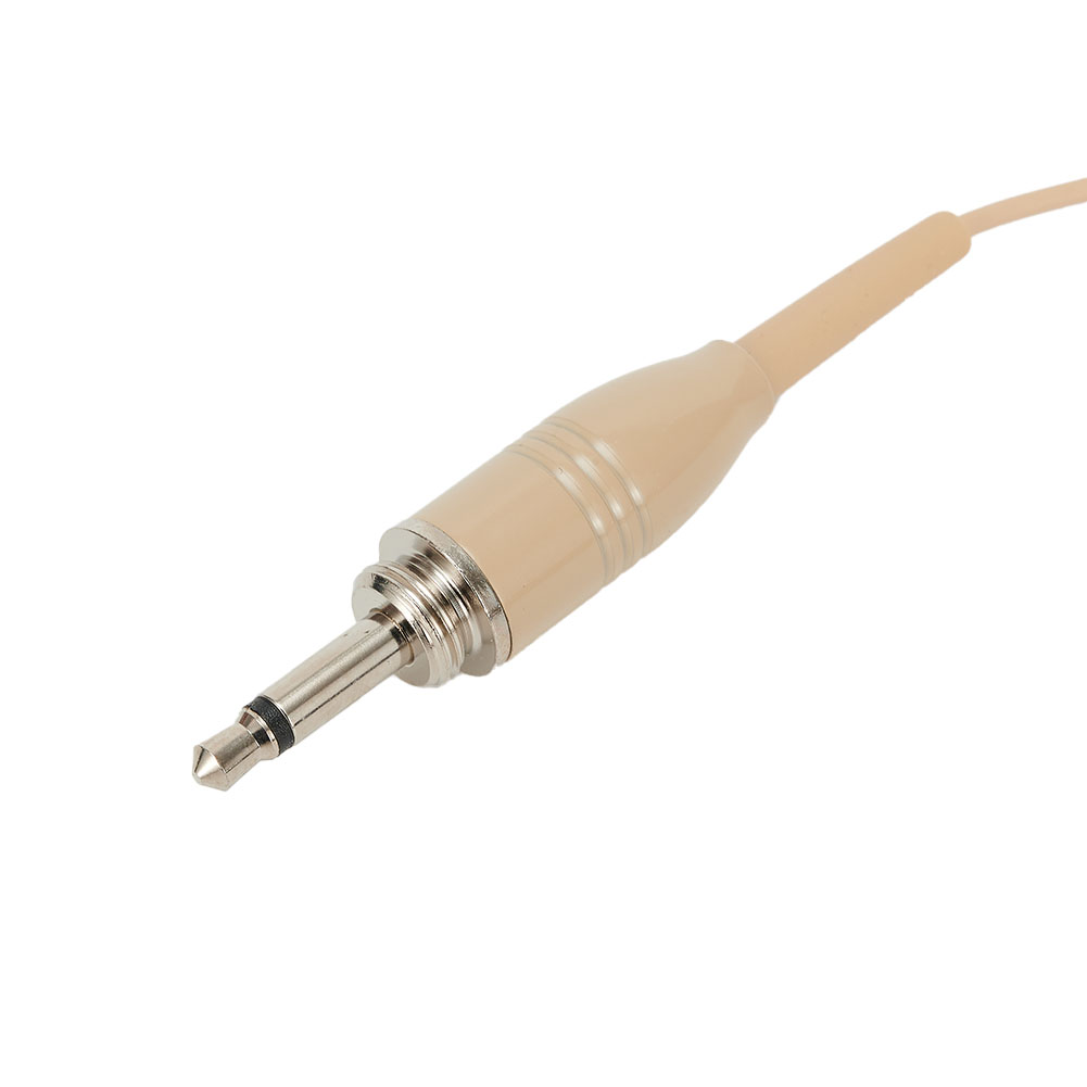 Beige enkele oorhaak Headsetmicrofoon Hoofdmicrofoon Handenvrije bediening 3,5 mm 3-pins 4-pins XLR-stekker met microfoonhoes