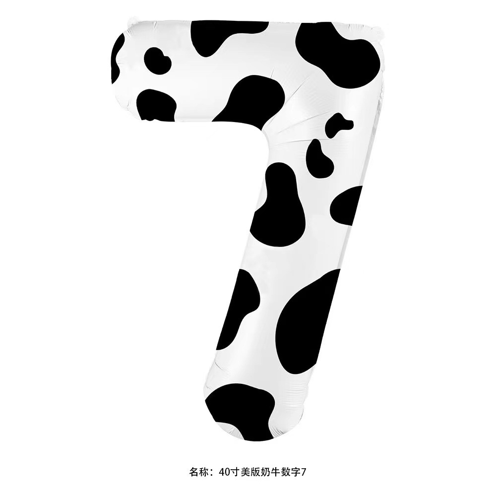 40 cali Krowa Nadruk 1 2 3 4 5 6 7 8 9 0 Cyfrowy balon z numerem Chłopiec Dziewczyna Krowa Farma Stodoła Motyw Dekoracja urodzinowa: Kawałki czerwonej