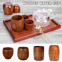 Jarra de madera sólida para café, cerveza, taza de madera para beber, taza de té hecha a mano para el hogar y la Oficina, DAG-ship