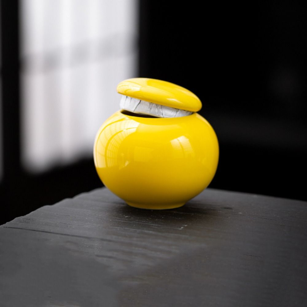 Niedliche leere Keramikgläser mit Farbglasur, Mini-Unterabfüllung, Tee-Vorratsglas, versiegelte Teebox, Kosmetik