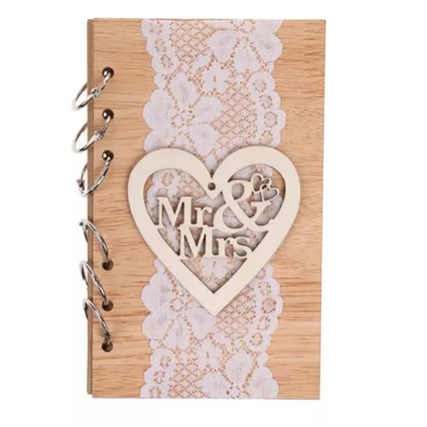 Anniversary Decoration Agenda for Wedding Couple, Notebook Wood Notebook