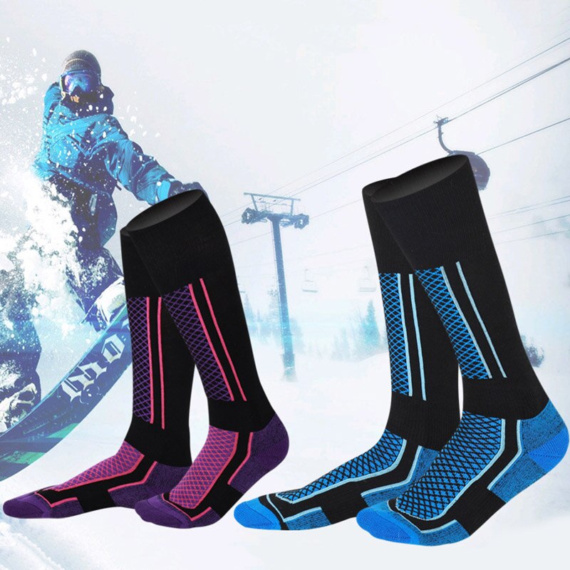 Calcetines térmicos de algodón grueso para hombre, calcetín deportivo para esquí y Snowboard, 1 par, MU8669