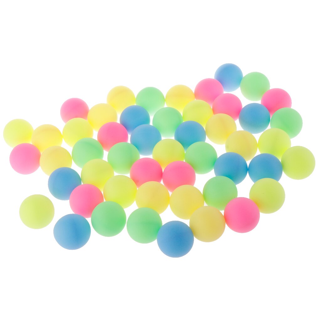 Pack of 50 Ping Pong Balls Multicolor for Multi-ball Training