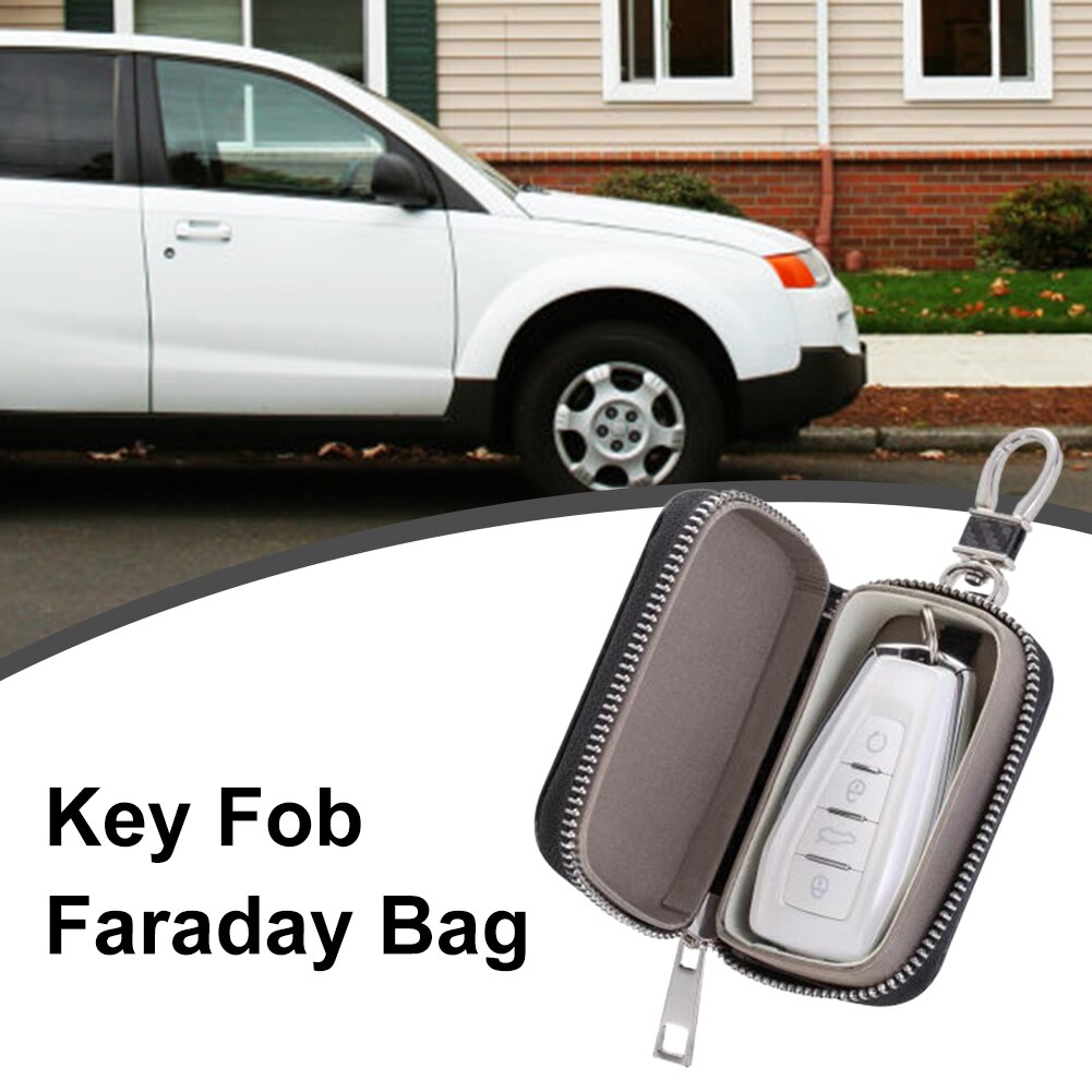 Premium Key Fob Anti-Theft Cage Protector Car RFID Signal Blocker Anti-Hacking Case GPS Signal Blocking Box For Key Fob Faraday