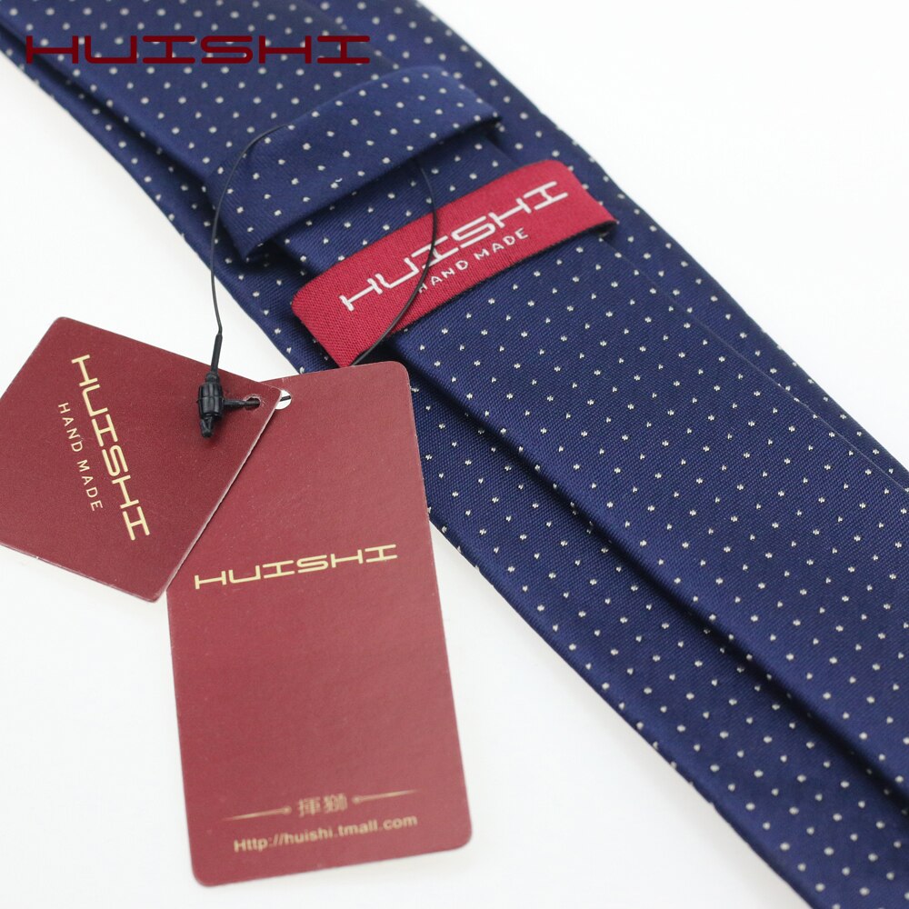 Huishi heren stropdassen blauw rood zwart stropdas vestidos zakelijk bruiloft stropdas man mannelijk overhemd engeland strepen jacquard geweven 7cm