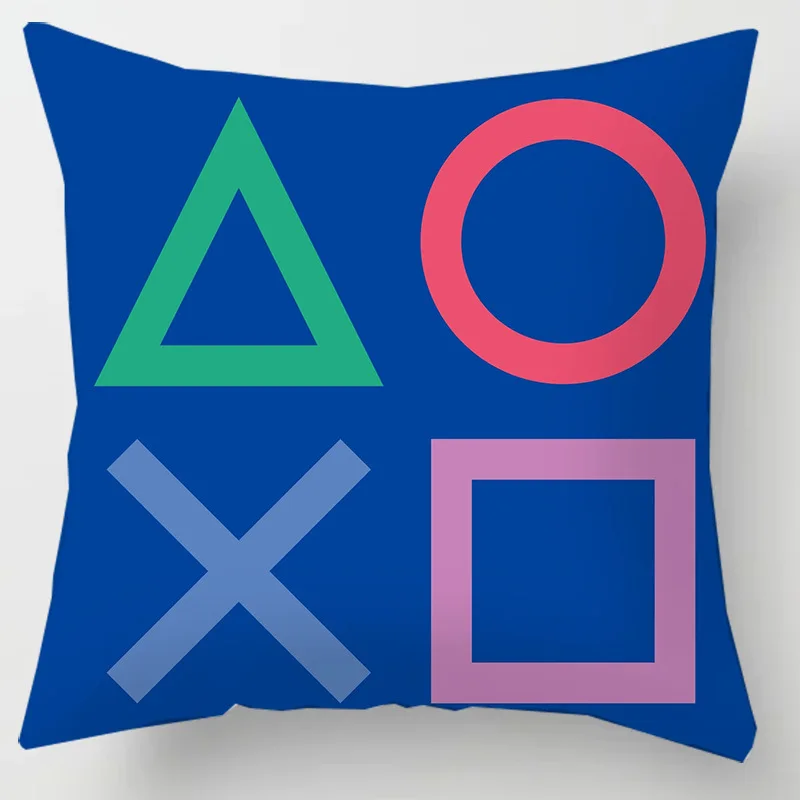 Taie d'oreiller carrée Style ventilateur de jeu TV, décoration d'intérieur, housse de coussin, Anime, , poignée de Gamer imprimée, 45x45, pour enfants: 470*1200mm / Rouge