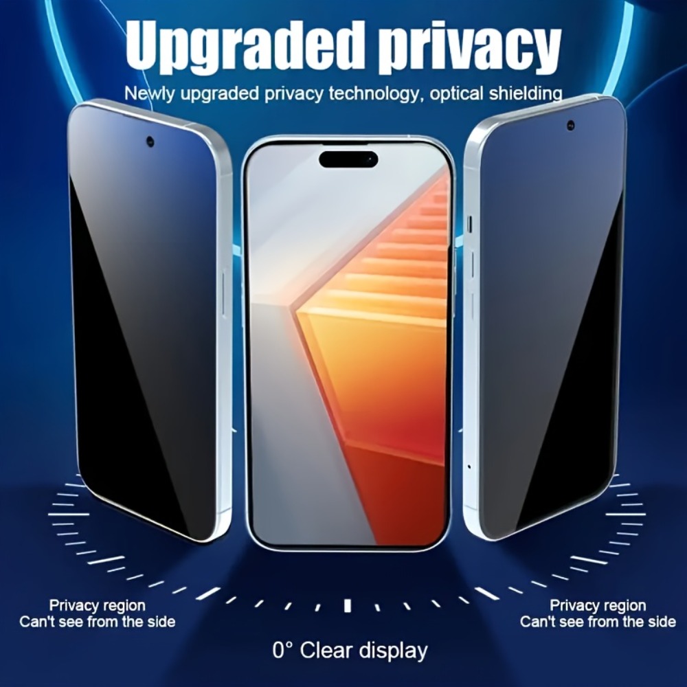 3 szt. Antyszpiegowskie szkło hartowane na cały ekran robić iPhone 17 16 15 14 zawodowiec Max 14 15 plus 12 13 11 zawodowiec X XR XS Max, bezpyłbyć winnym