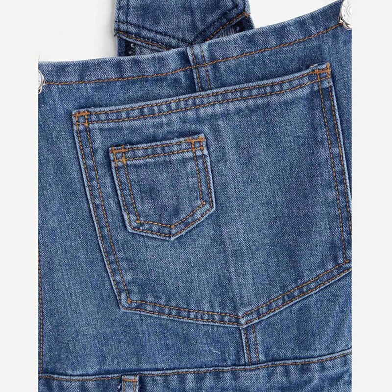 Sommer børns rem jeans shorts ét stykke jeans korte børn tøj børn bærer dreng og pige tøj