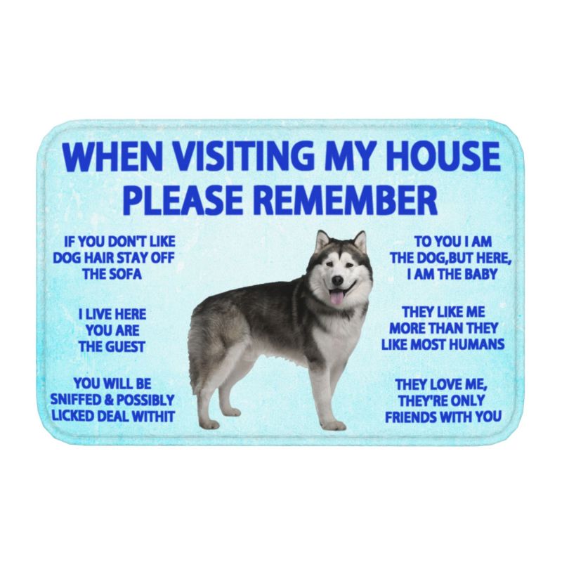 Staffordshire Bull Terrier Dog Quotes Front Door Mat Anti-Slip Outdoor Quick Dry Doormat Kitchen Bedroom Entrance Rug Carpet: Brown