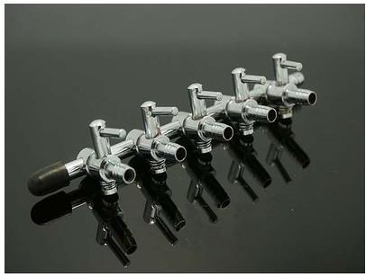 Rvs aquarium luchtverdeler regelklep instelbare aquarium luchtstroomverdeler voor zuurstofluchtpomp aquarium accessoires: 5 -weg