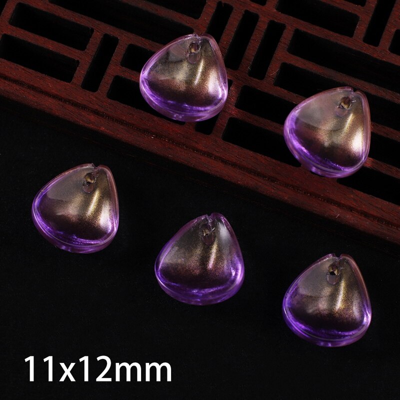 10 st kronblad lampwork pärlor flerfärgade glaspärlor för smycketillverkning handgjorda gör-det-själv-håraccessoarer sömnadstillbehör: 09