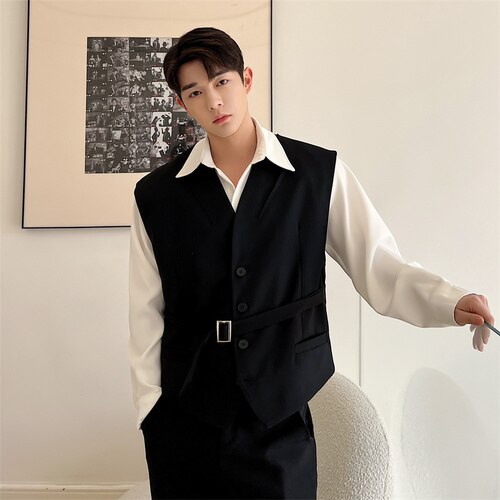 Männer Koreanische Streetwear Jahrgang verlieren – Grandado