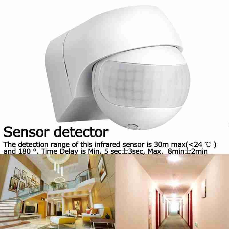 1Pcs Motion Sensor 110v~230v Motion Automatic Rotating Infrared Light Sensor Outdoor Degree Timer Switch 180 P Q6U3