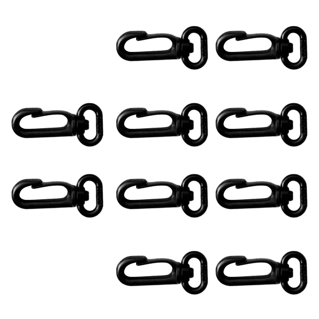 10Pcs/Set Durable Plastic Swivel Spring Snap Hook Clip for 12mm Webbing
