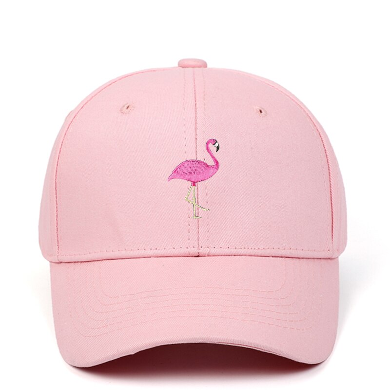 Flamingo bestickte Baseball kappe baumwolle Papa Hütte Männer Frauen Erwachsene Einstellbare Golf Hütte Sonne Kappe Snapback Kappe: Rosa