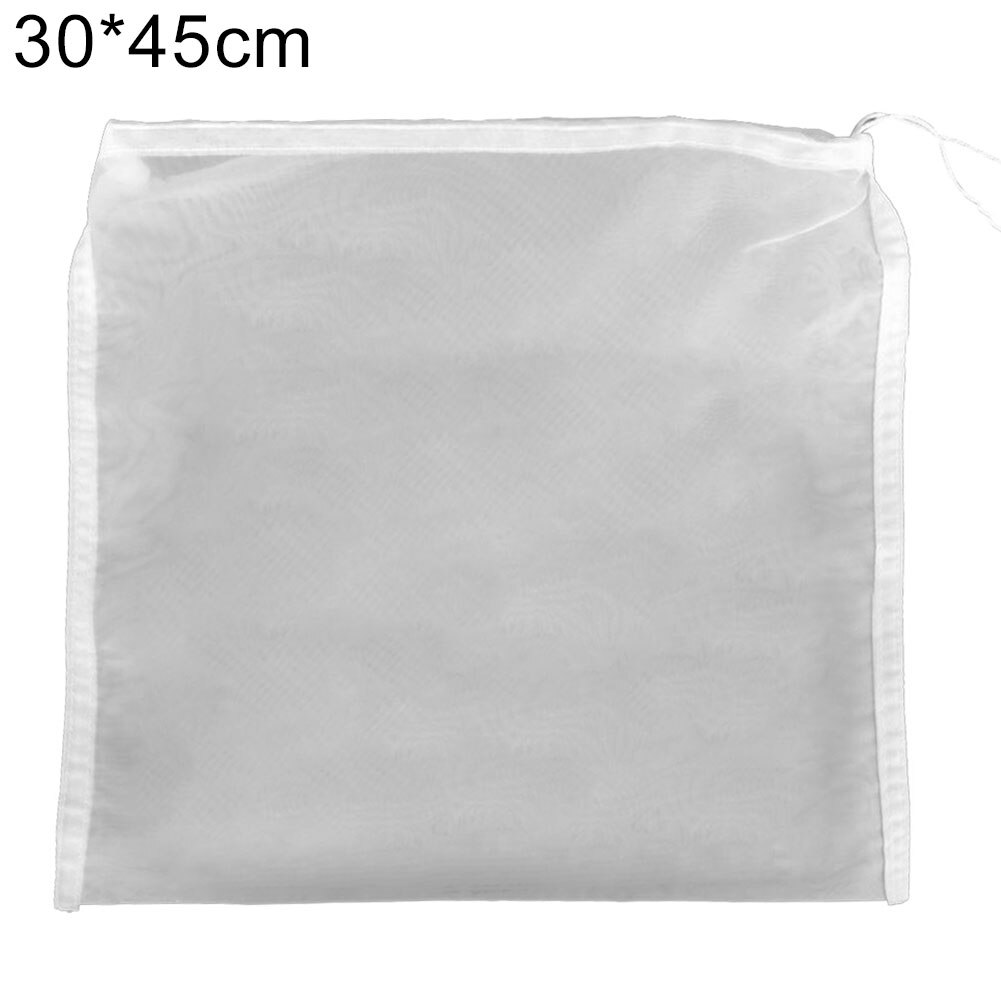 5Pcs Homemade Reusable Food Fruit Beer Filter Bag Squeeze Juice Grid Mesh Brewing Boiling Herb Strainer Filtering Net Pouch: 30x45cm