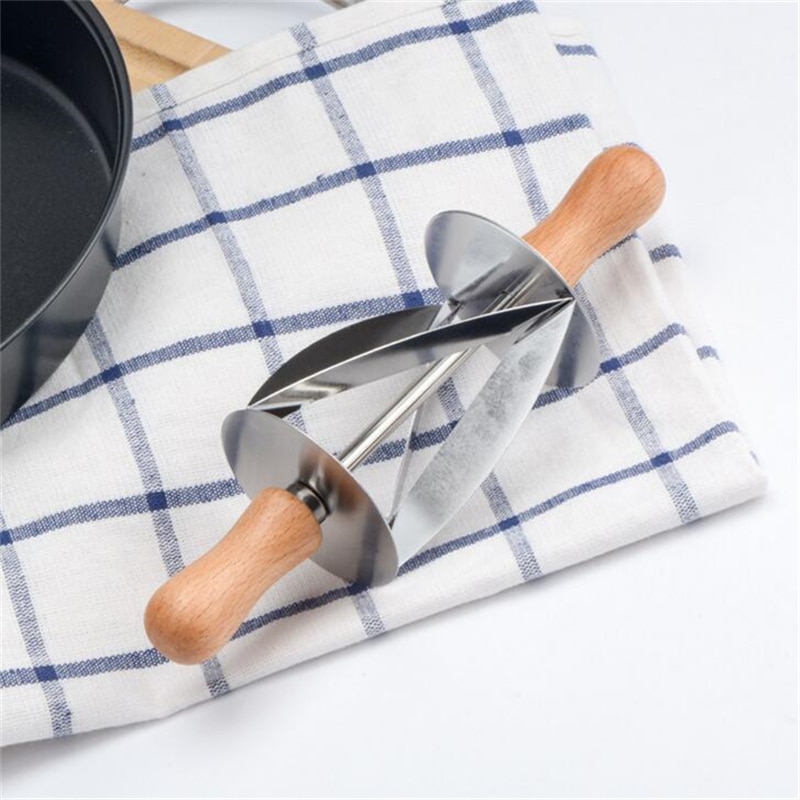 Rvs Rolling Cutter Keuken Bakken Maken Croissant Cake Decorating Gereedschap Croissant Brood Wiel Deeg Gebak Mes