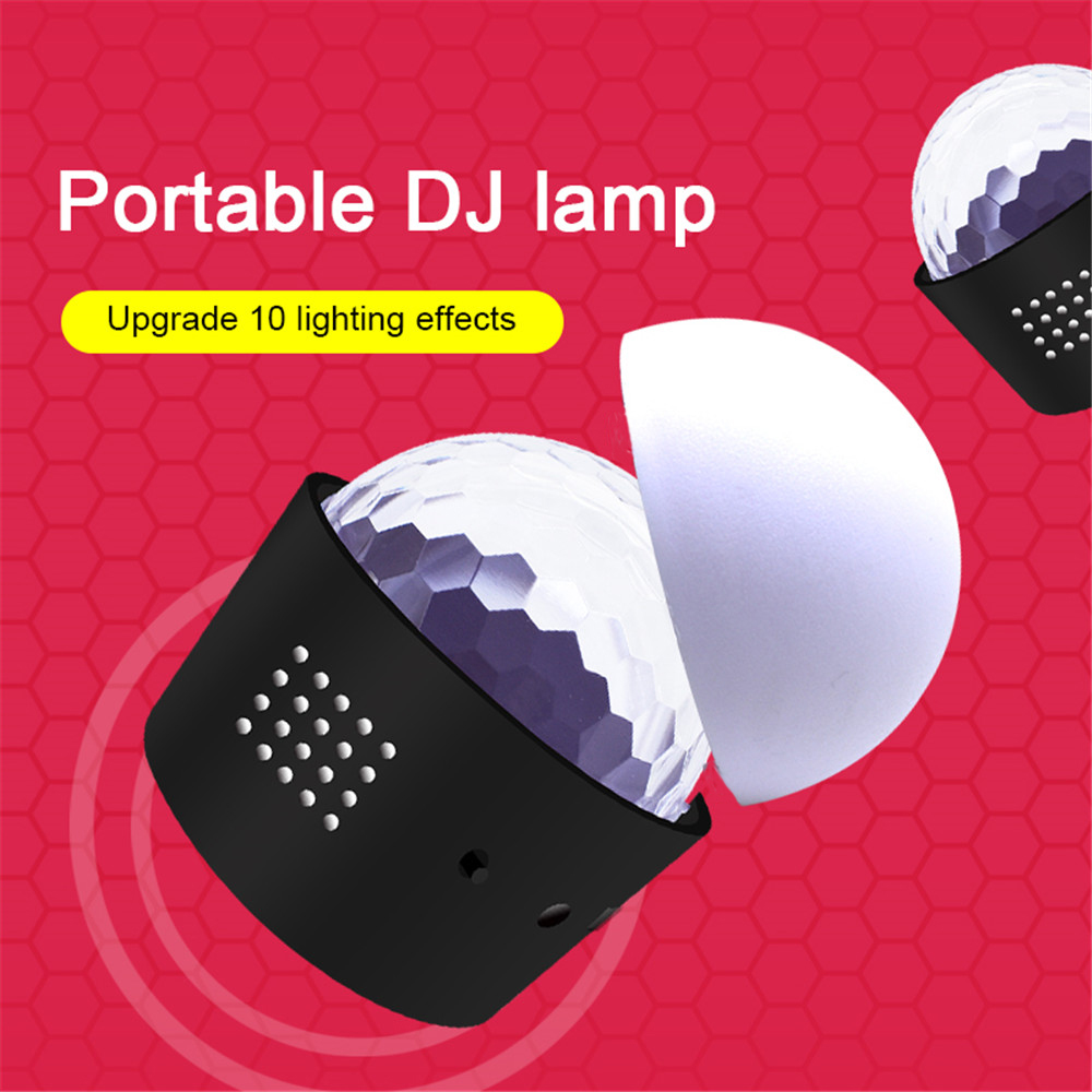 Samochodowa kula dyskotekowa RGB doprowadziło Lampa dekoracyjna Impreza DJ Efekt Światło sceniczne Wnętrze Ambientowa kula dyskotekowa z możliwością ładowania i sterowaniem głosem